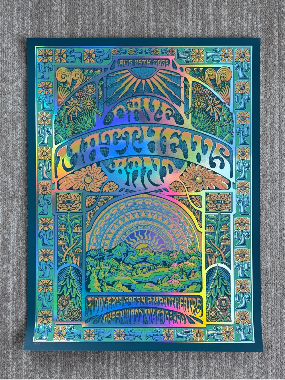 🏔️ Dave Matthews Band Poster Fiddlers Green 2026 Night 2 Dylan Fant #’d 58/225